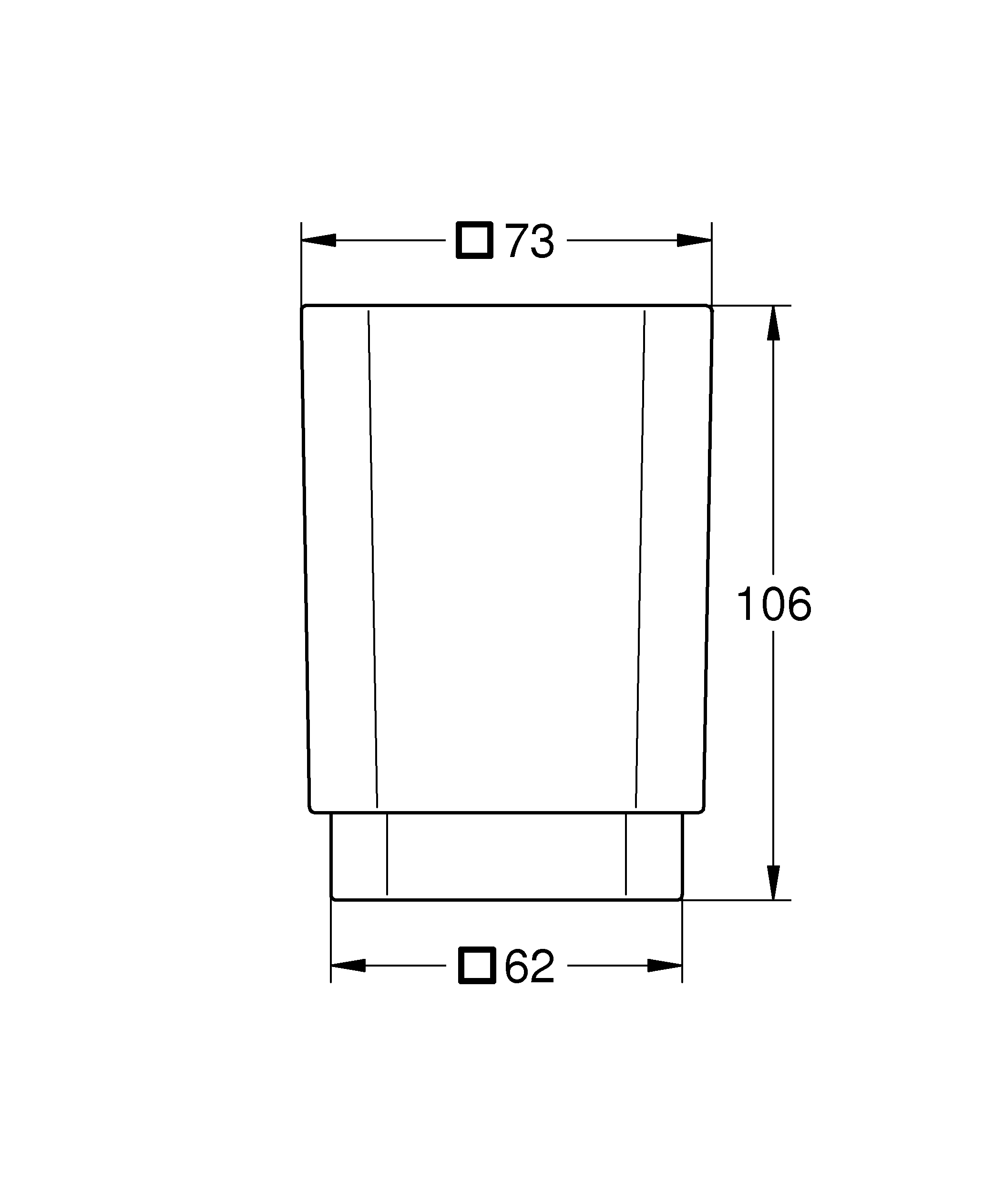 Kristallglas Selection Cube 40783, für Halter 40 865, davinci satin weiß