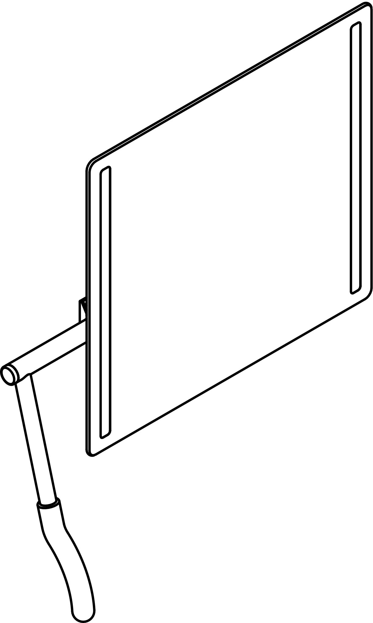 HEWI Kippspiegel „Serie 802 LifeSystem“ 60 × 54 cm in Tiefschwarz