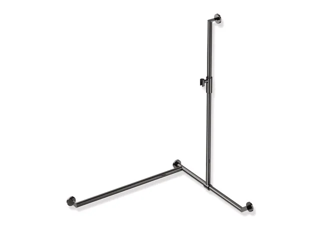 HEWI Duschhandlauf System 900 PG93, links, 1250 mm, schwarzchrom glänzend HEWI Duschhandlauf System 900 PG93, links, 1250 mm, schwarzchrom glänzend