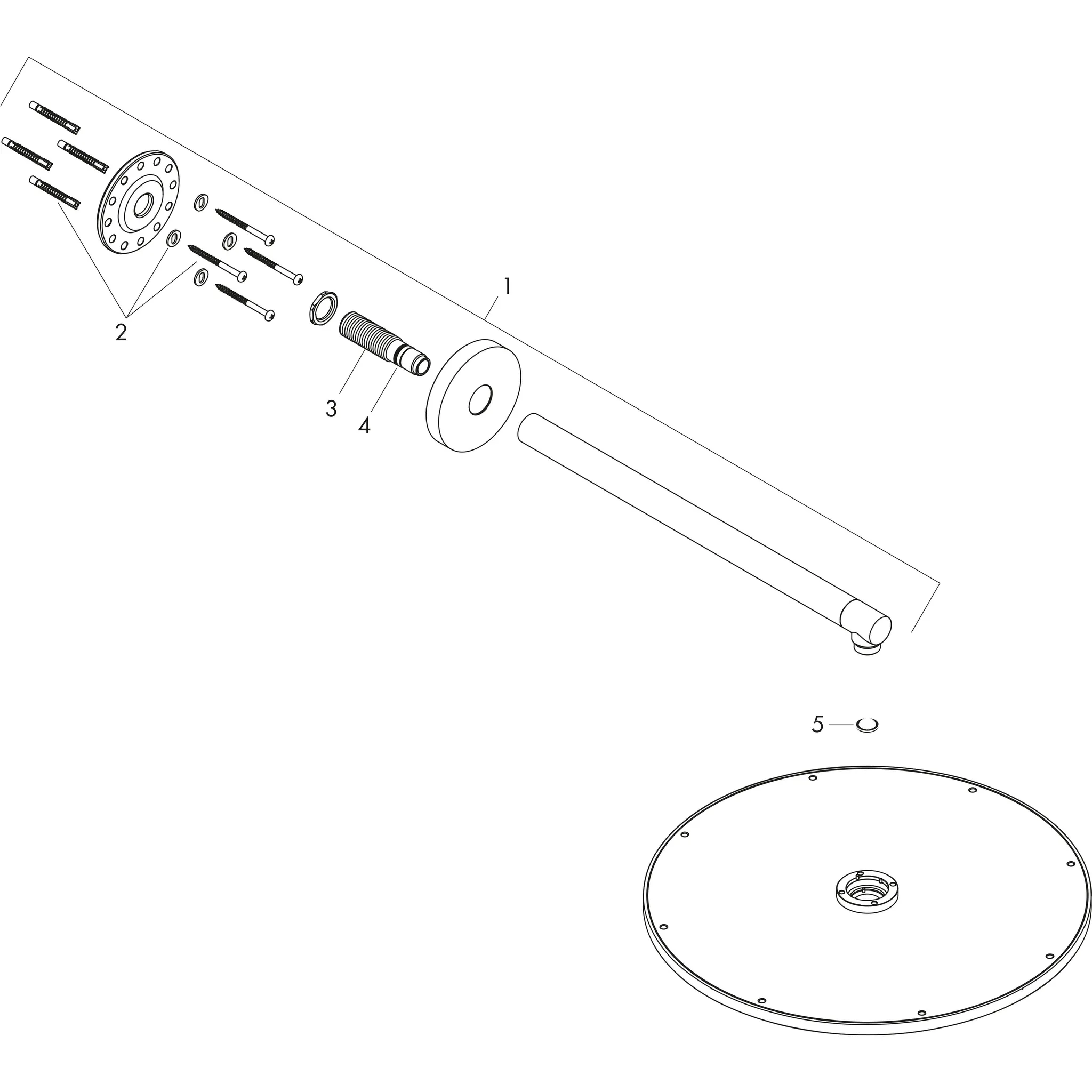 Kopfbrause 350 1jet Axor chrom mit Brausearm Kopfbrause 350 1jet Axor chrom mit Brausearm