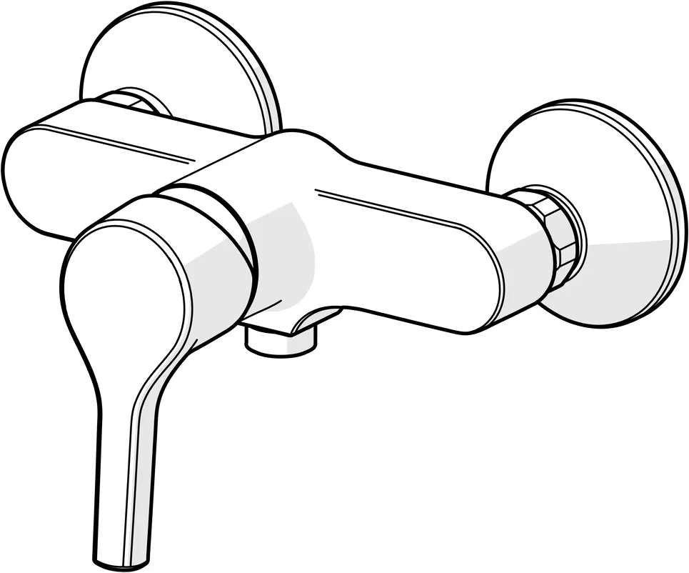 HA Einhebelmischer Brausebatterie HANSAPALENO 5647 Ausladung 57 mm DN15 Chrom