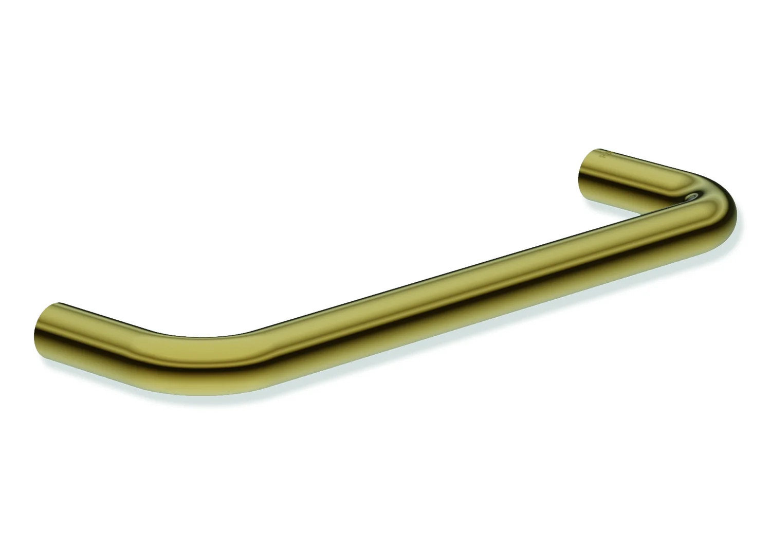 HEWI Handtuchhalter Serie 480, Edelstahl, PVD gold glänzend, Achsmaß 250 mm, Tiefe 75 mm, Durchmesser 18 mm