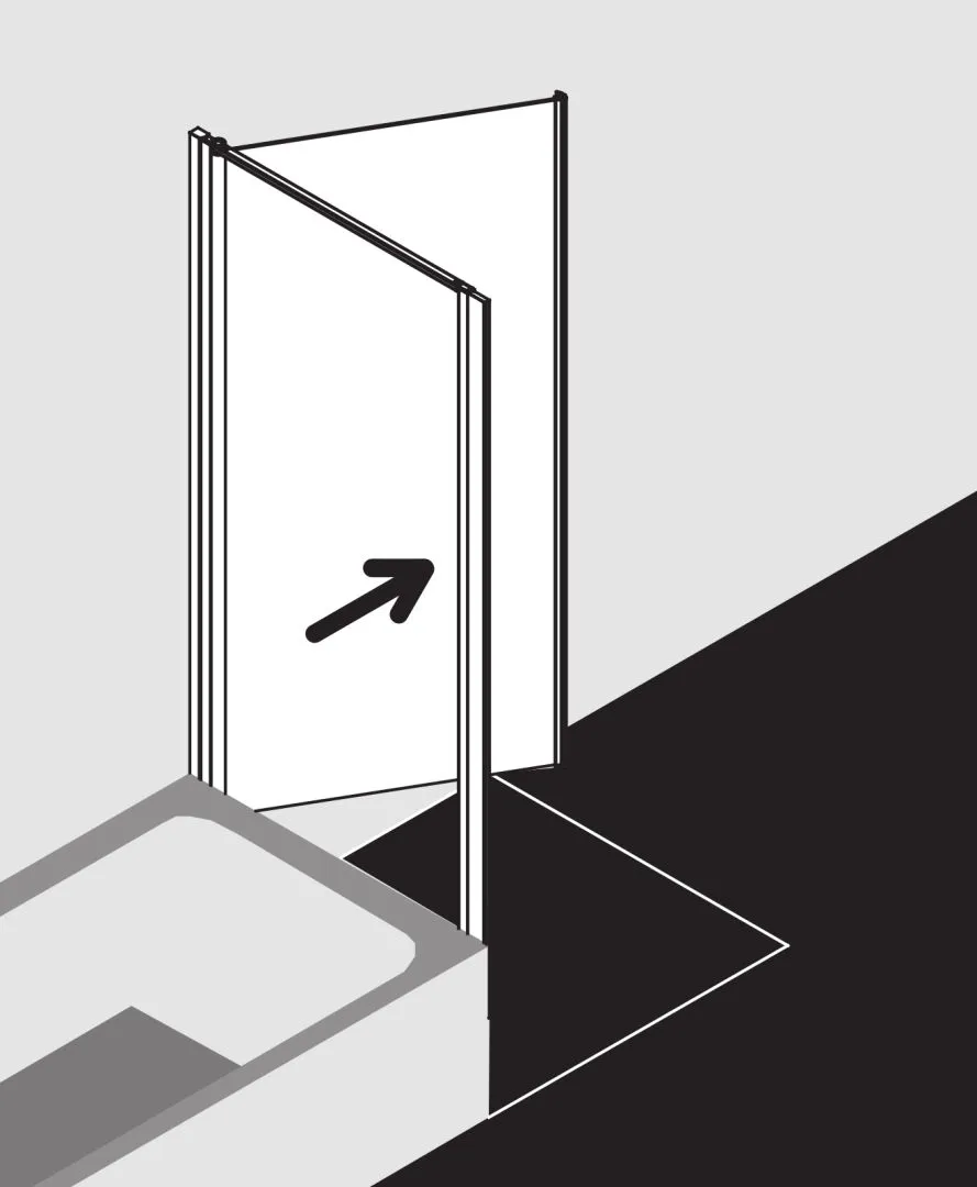 Kermi Duschdesign IBIZA 2000, Seitenwand verkürzt beweglich, Anschlag links, 1600x700 mm, Silber Mattglanz Kermi Duschdesign IBIZA 2000, Seitenwand verkürzt beweglich, Anschlag links, 1600x700 mm, Silber Mattglanz