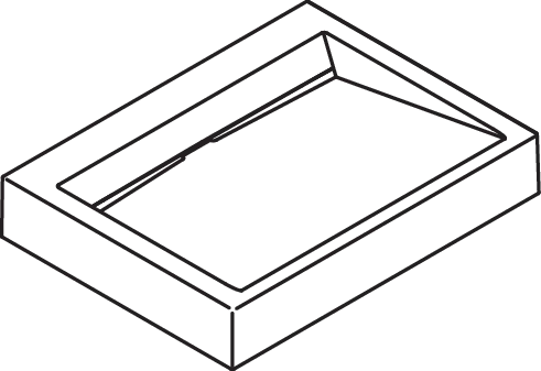 Wandwaschtisch 60 × 45 × 10 cm