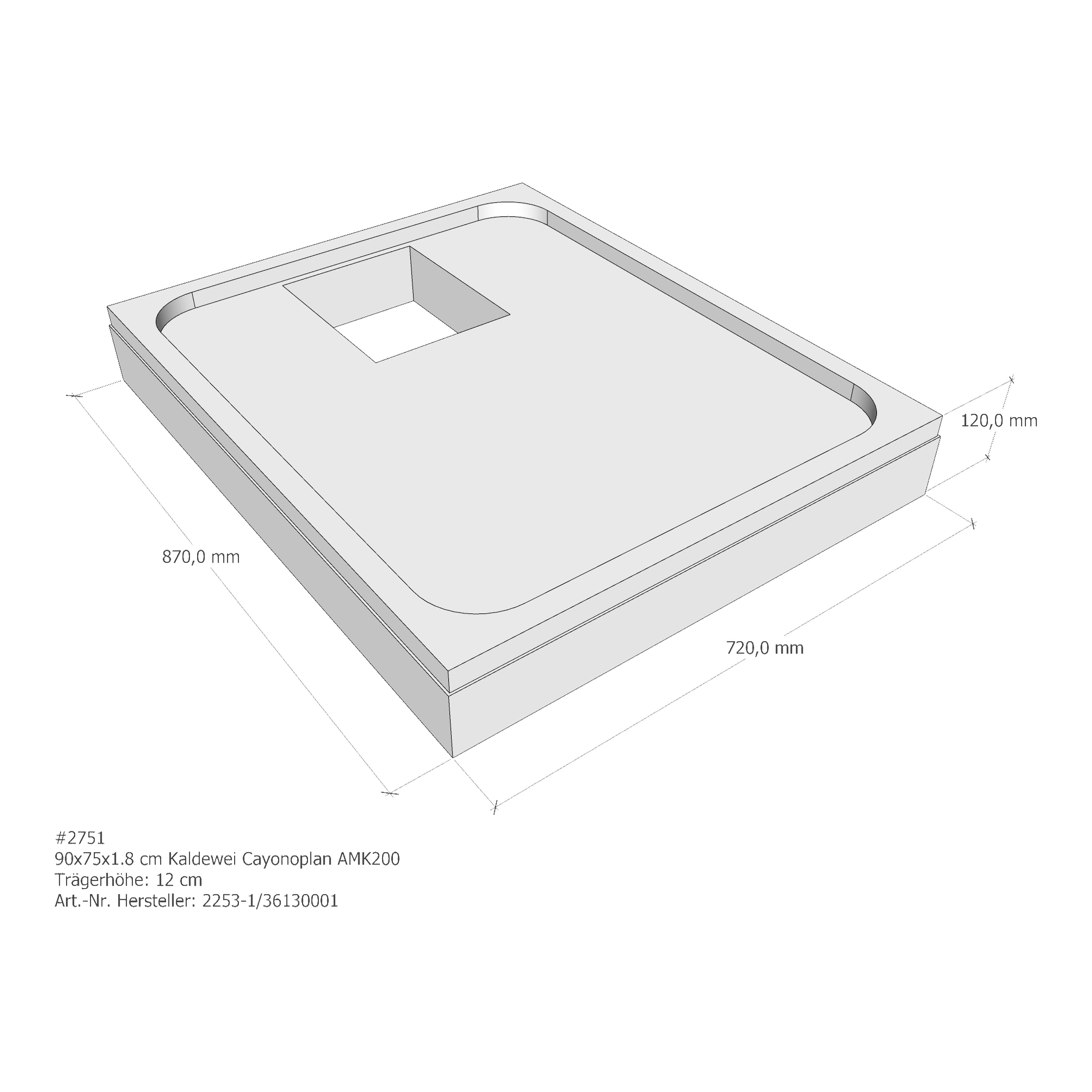Duschwannenträger für Kaldewei Cayonoplan 90 × 75 × 1,8 cm Breite: 75 cm / Länge: 90 cm Duschwannenträger für Kaldewei Cayonoplan 90 × 75 × 1,8 cm Breite: 75 cm / Länge: 90 cm