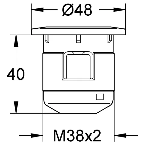 Druckknopf und Rosette 37115, zum Servo-Set, für aufgesetzte Keramik-Spülkästen, Deckelbohrung Ø 40 mm, mattchrom/chrom Druckknopf und Rosette 37115, zum Servo-Set, für aufgesetzte Keramik-Spülkästen, Deckelbohrung Ø 40 mm, mattchrom/chrom