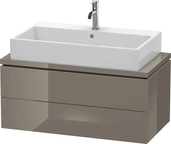 Duravit Waschtischunterschrank wandhängend „L-Cube“ 92 × 40 × 47,7 cm Flannel Grey Hochglanz