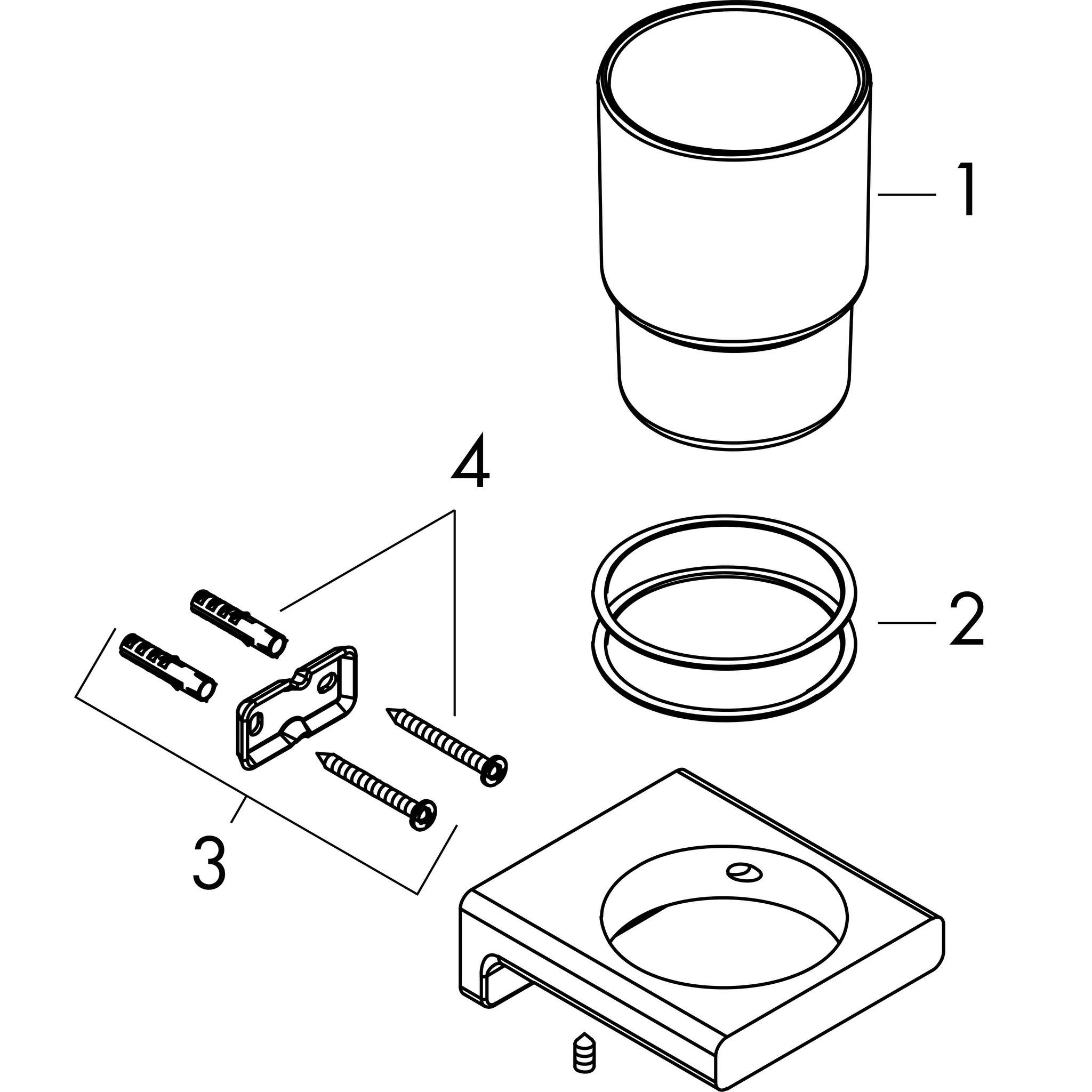 Zahnputzbecher AddStoris chrom Zahnputzbecher AddStoris chrom