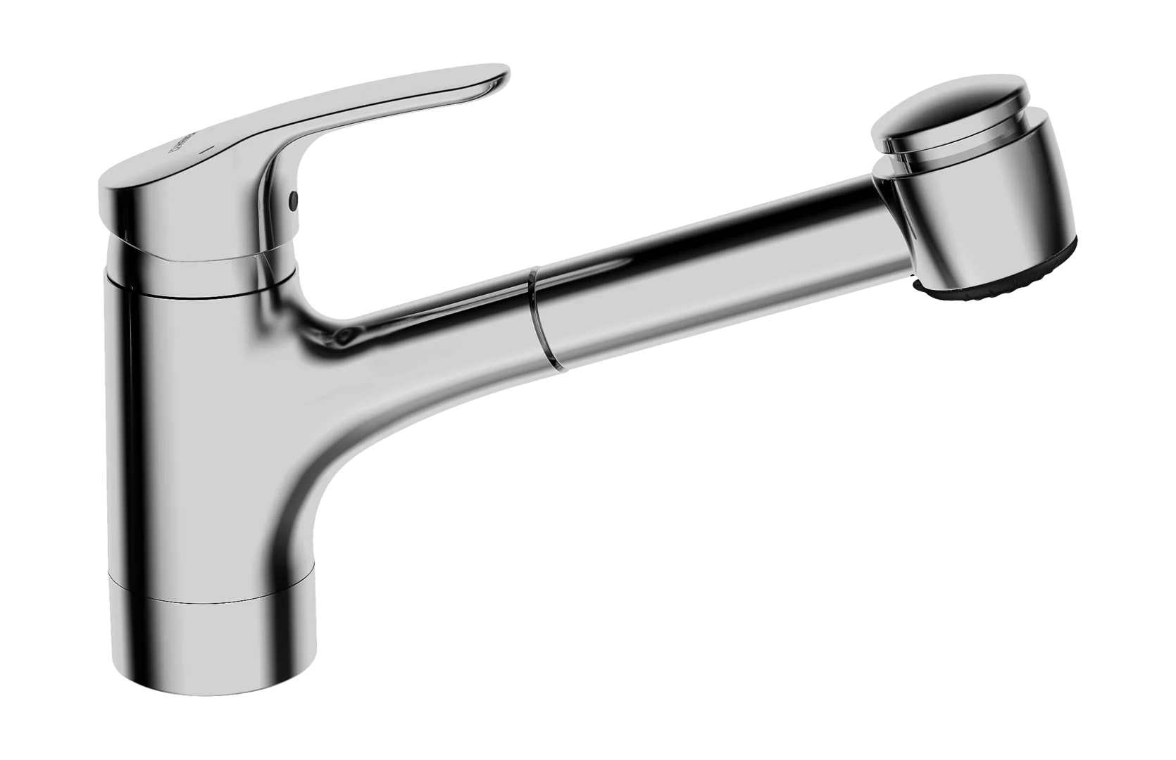 HansaMIX Einhebelmischer Küchenarmatur HansaMIX 0136 Kupferrohr 2-strahlig Ausladung 235mm DN15 Chrom
