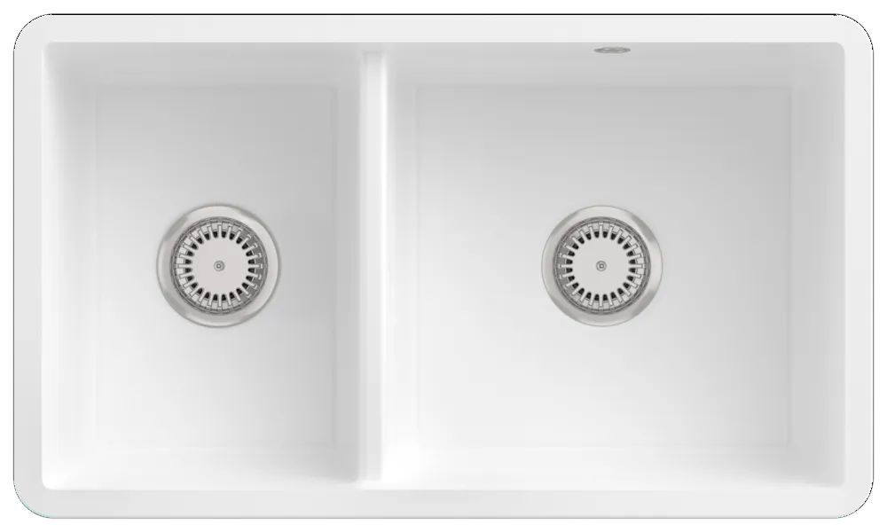 Villeroy & Boch Unterbau-Küchenspülbecken „Subway“ 80 U 440 × 750 × 220 mm, für Becken mittig in Snow White