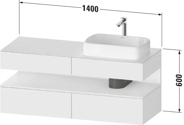 Duravit Waschtischunterschrank wandhängend „Qatego“