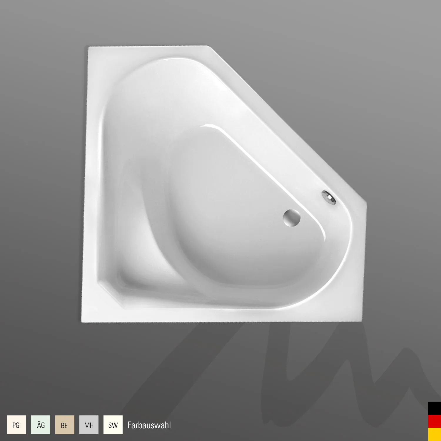 Mauersberger Acryl-Badewanne sedum 133⁄133 1330x1330x510, Farbgruppe: 2 Mauersberger Acryl-Badewanne sedum 133⁄133 1330x1330x510, Farbgruppe: 2
