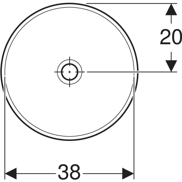 Einbauwaschtisch „Variform“, rund ⌀ 40 × 17,8 cm in weiß alpin Einbauwaschtisch „Variform“, rund ⌀ 40 × 17,8 cm in weiß alpin