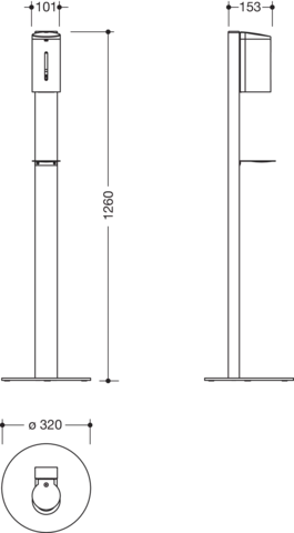 HEWI Desinfektionsspender 32 cm