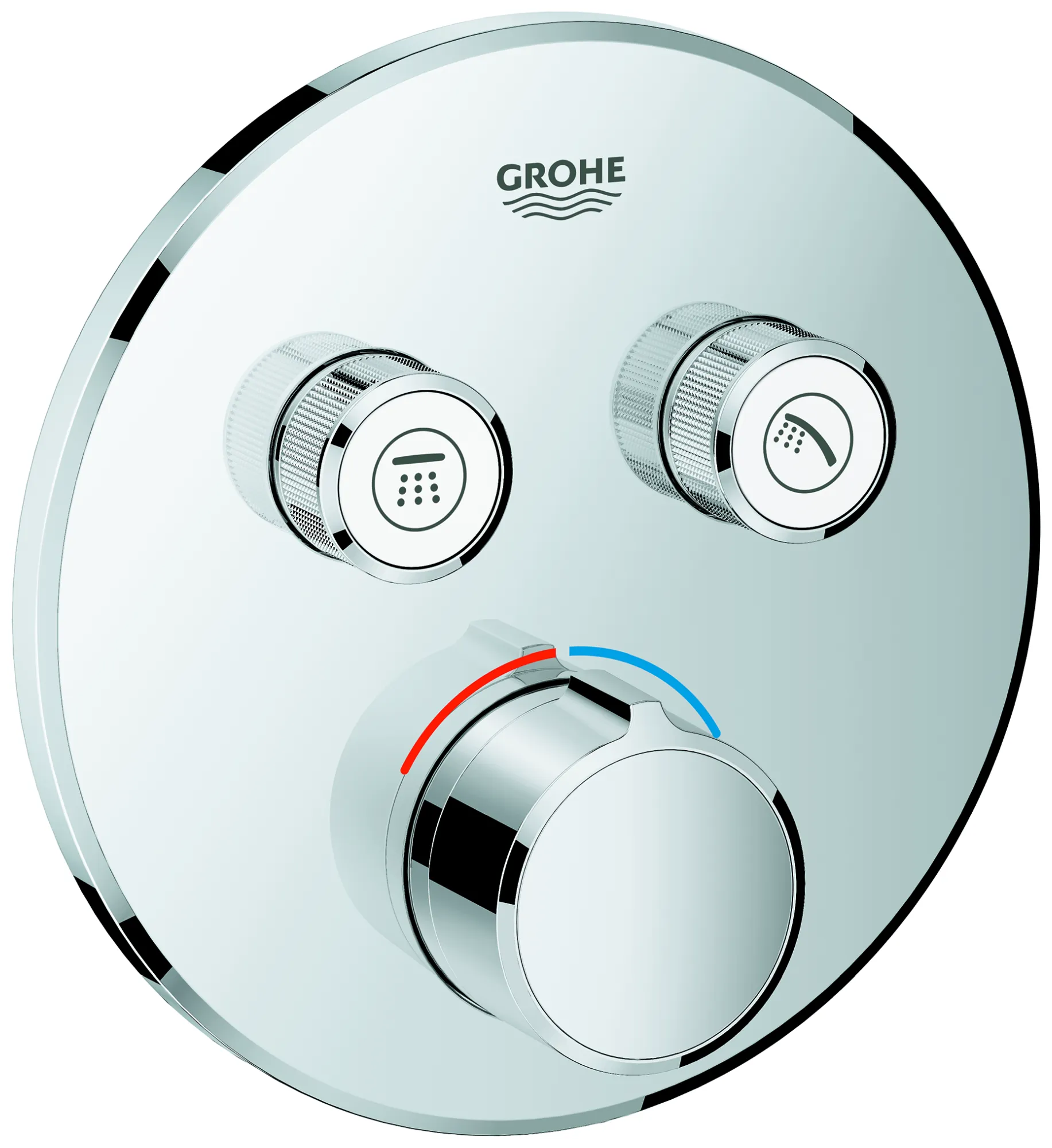 Unterputzmischer SmartControl 29145, mit 2 Absperrventilen, Fertigmontageset für Rapido SmartBox, Wandrosette rund, chrom Unterputzmischer SmartControl 29145, mit 2 Absperrventilen, Fertigmontageset für Rapido SmartBox, Wandrosette rund, chrom