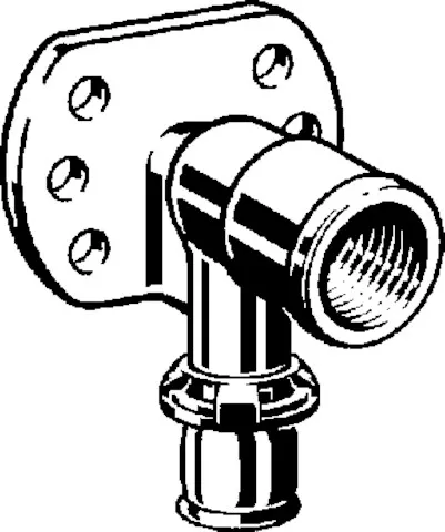 Viega „Sanfix P“ Wandscheibe mit 1 Muffe und Innengewinde 16 mm × 1/2″ Viega „Sanfix P“ Wandscheibe mit 1 Muffe und Innengewinde 16 mm × 1/2″