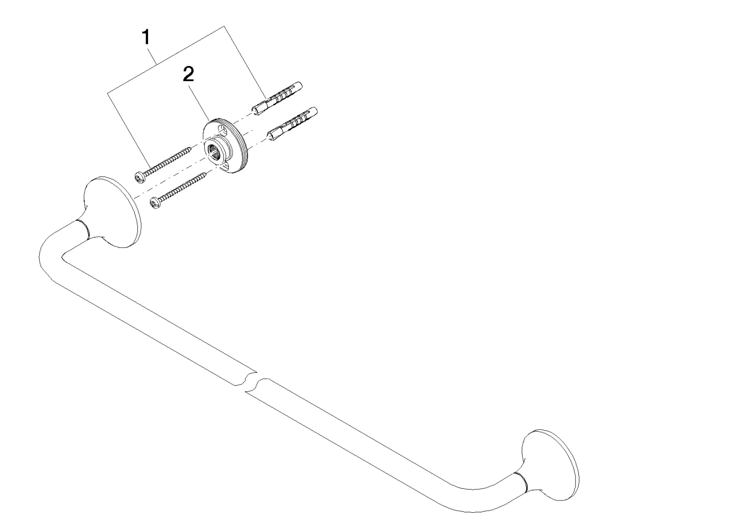 Badetuchhalter VAIA Chrom 83060809