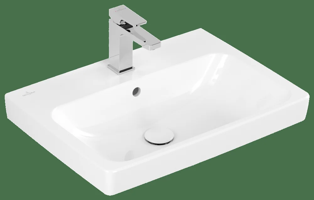 Villeroy & Boch Architectura Waschbecken 4A8760, 600x445mm, Rechteck, 1HL. m. ÜL., Weiß Alpin AntiBac CeramicPlus Villeroy & Boch Architectura Waschbecken 4A8760, 600x445mm, Rechteck, 1HL. m. ÜL., Weiß Alpin AntiBac CeramicPlus