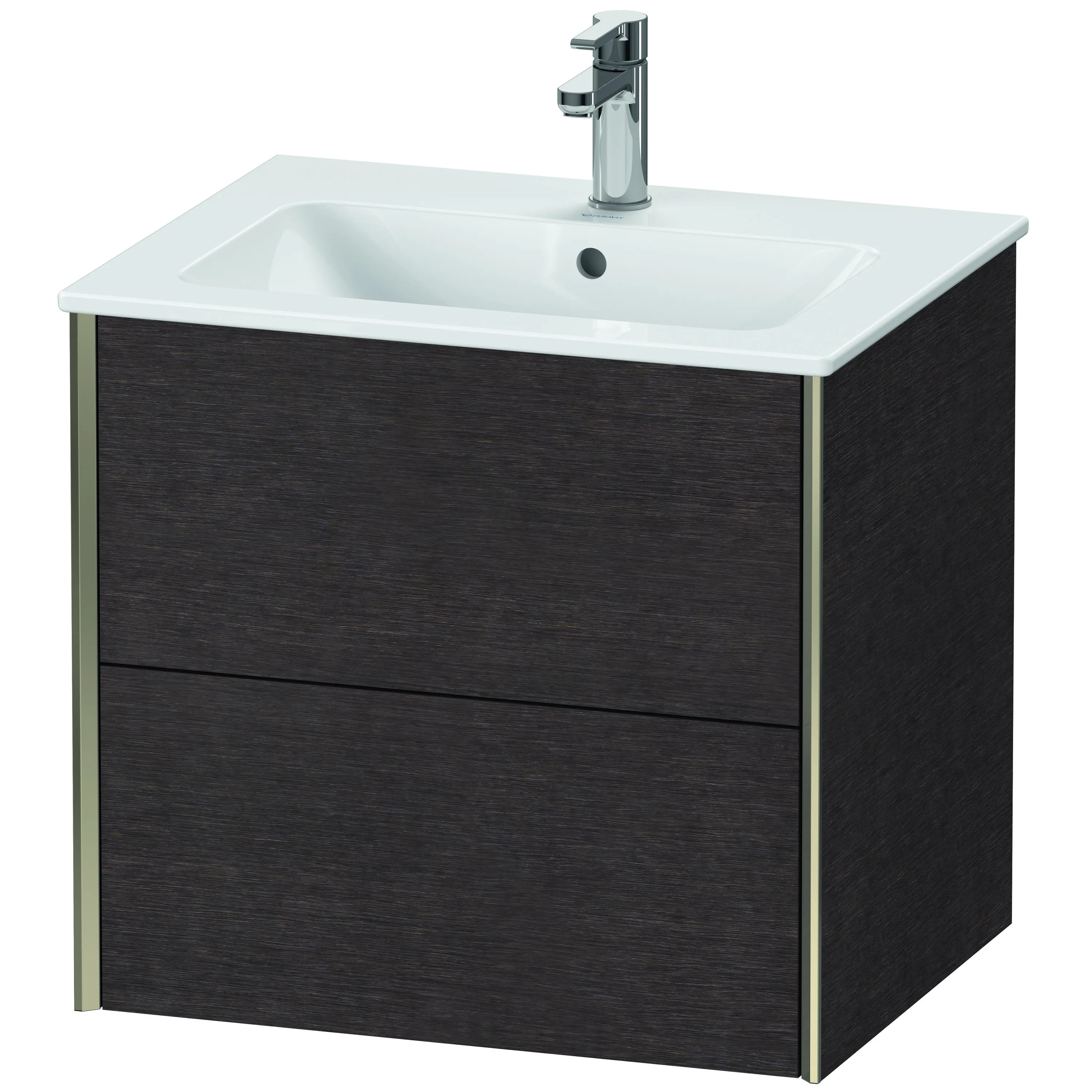 Duravit Waschtischunterschrank wandhängend „XViu“ 61 × 56 × 48 cm in Eiche Dunkel gebürstet