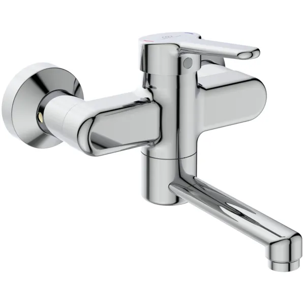 Wand-Waschtischarmatur Ceraplus 5l/min. Ausladung 150mm absp.S-Anschlüsse Chrom Wand-Waschtischarmatur Ceraplus 5l/min. Ausladung 150mm absp.S-Anschlüsse Chrom