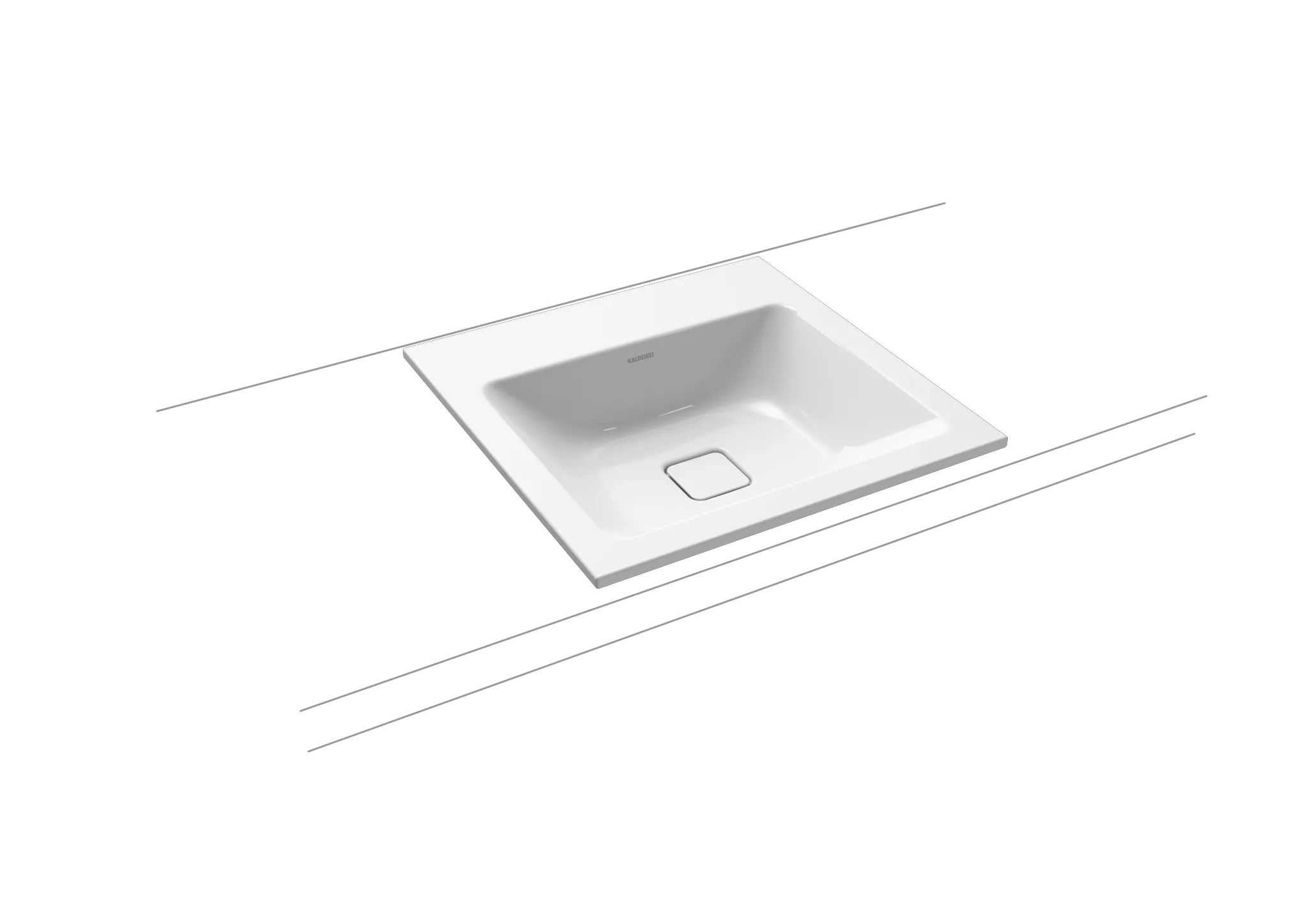 KALDEWEI CONO Einbauwaschtisch, Mod.3075, 500x500mm, alpinweiß, Perl-Effekt, Antidröhn, ohne Überlauf KALDEWEI CONO Einbauwaschtisch, Mod.3075, 500x500mm, alpinweiß, Perl-Effekt, Antidröhn, ohne Überlauf