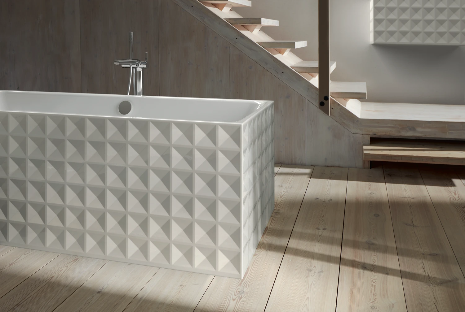 Bette Badewanne „BetteLoft Ornament“ freistehend rechteck 181 × 81 cm in Raven Bette Badewanne „BetteLoft Ornament“ freistehend rechteck 181 × 81 cm in Raven