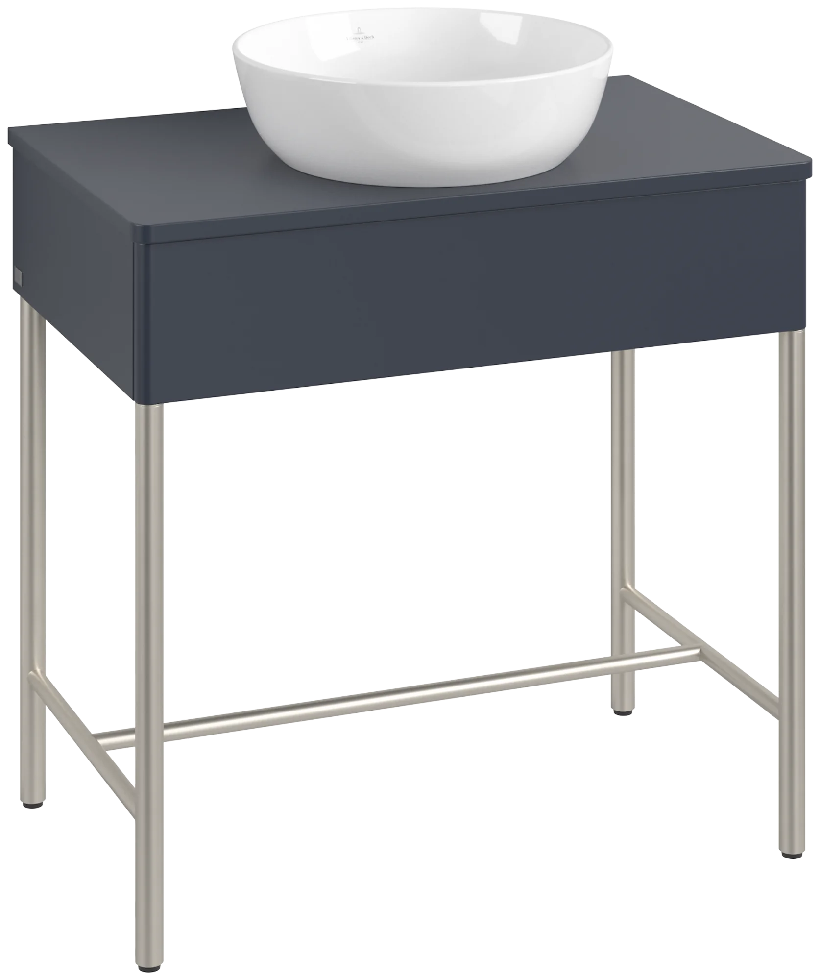 Villeroy & Boch Waschbeckenunterschrank Artis L60010, 800x782x500 mm, Midnight Blue Matt Lacquer, mit Beleuchtung und Push-to-open Funktion