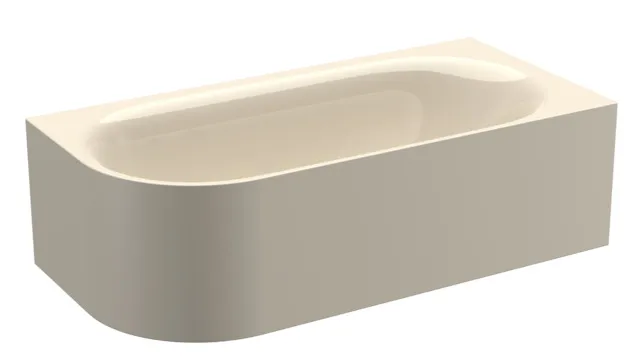 Bette BetteLux Oval V Silhouette Badewanne, Eck, Sonderform, 1950 x 950 mm, 575 mm Randhöhe, 2-Sitzer, Schürzenwanne, glasierter Titan-Stahl, Pergamon Bette BetteLux Oval V Silhouette Badewanne, Eck, Sonderform, 1950 x 950 mm, 575 mm Randhöhe, 2-Sitzer, Schürzenwanne, glasierter Titan-Stahl, Pergamon