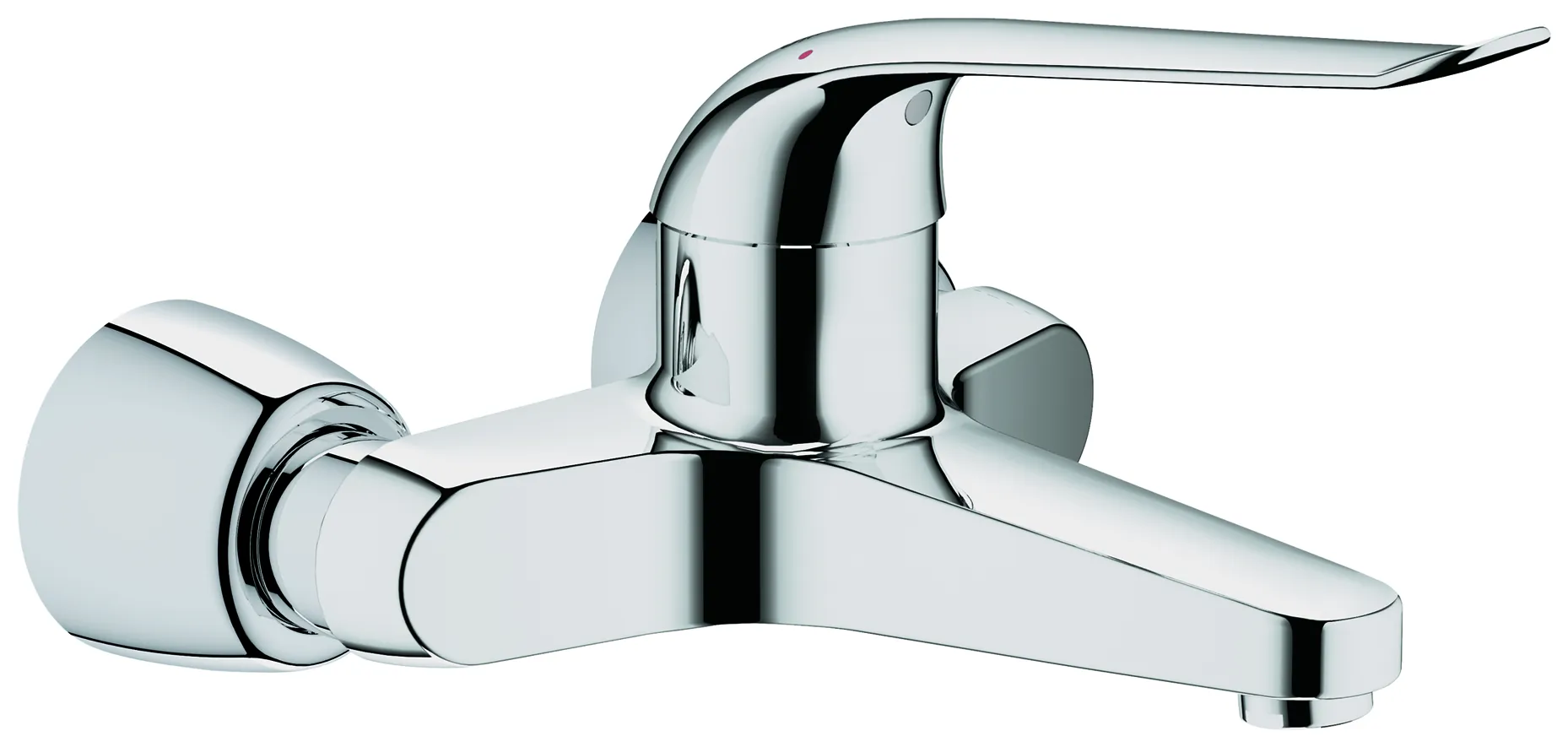 Einhand-Waschtischbatterie Euroeco Special 32779, Wandmontage, Ausladung 221 mm, 46 mm Keramikkartusche, Hebellänge 170 mm, chrom Einhand-Waschtischbatterie Euroeco Special 32779, Wandmontage, Ausladung 221 mm, 46 mm Keramikkartusche, Hebellänge 170 mm, chrom