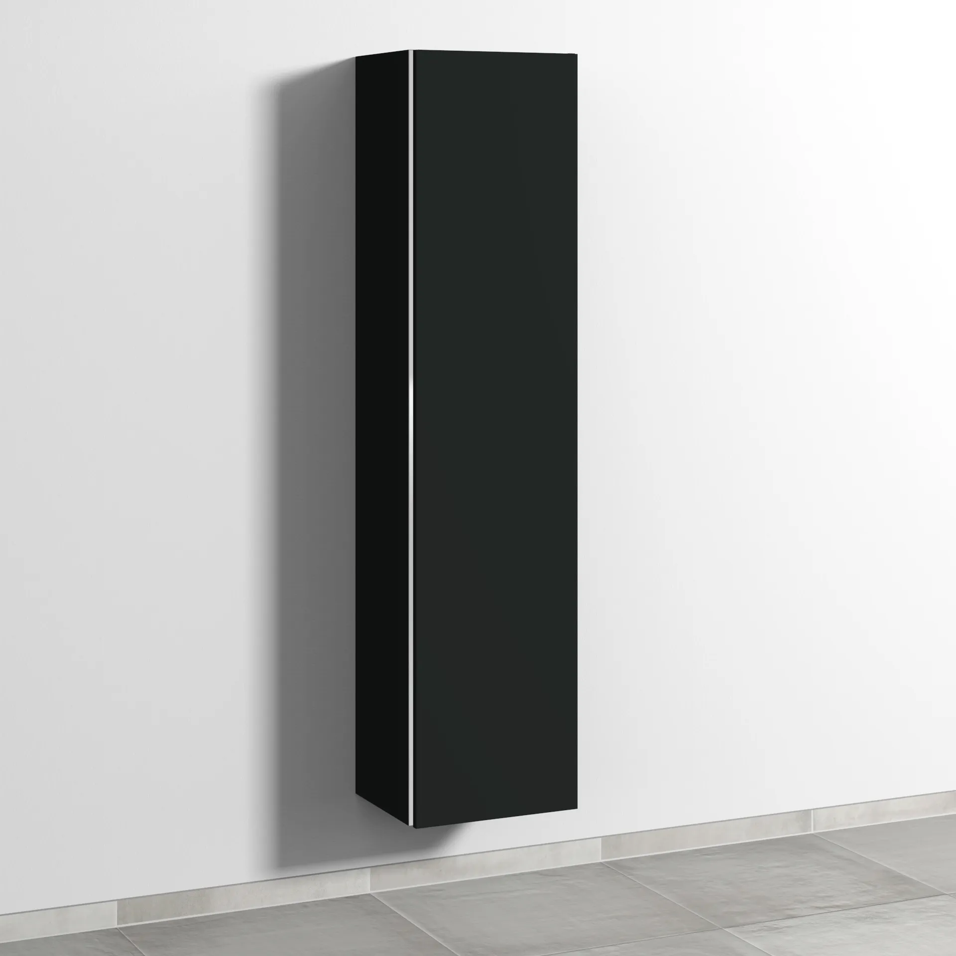 Sanipa Hochschrank „3way“ 400 × 1700 × 345 mm Anschlag rechts, in Vulkan (matt), Anschlag rechts