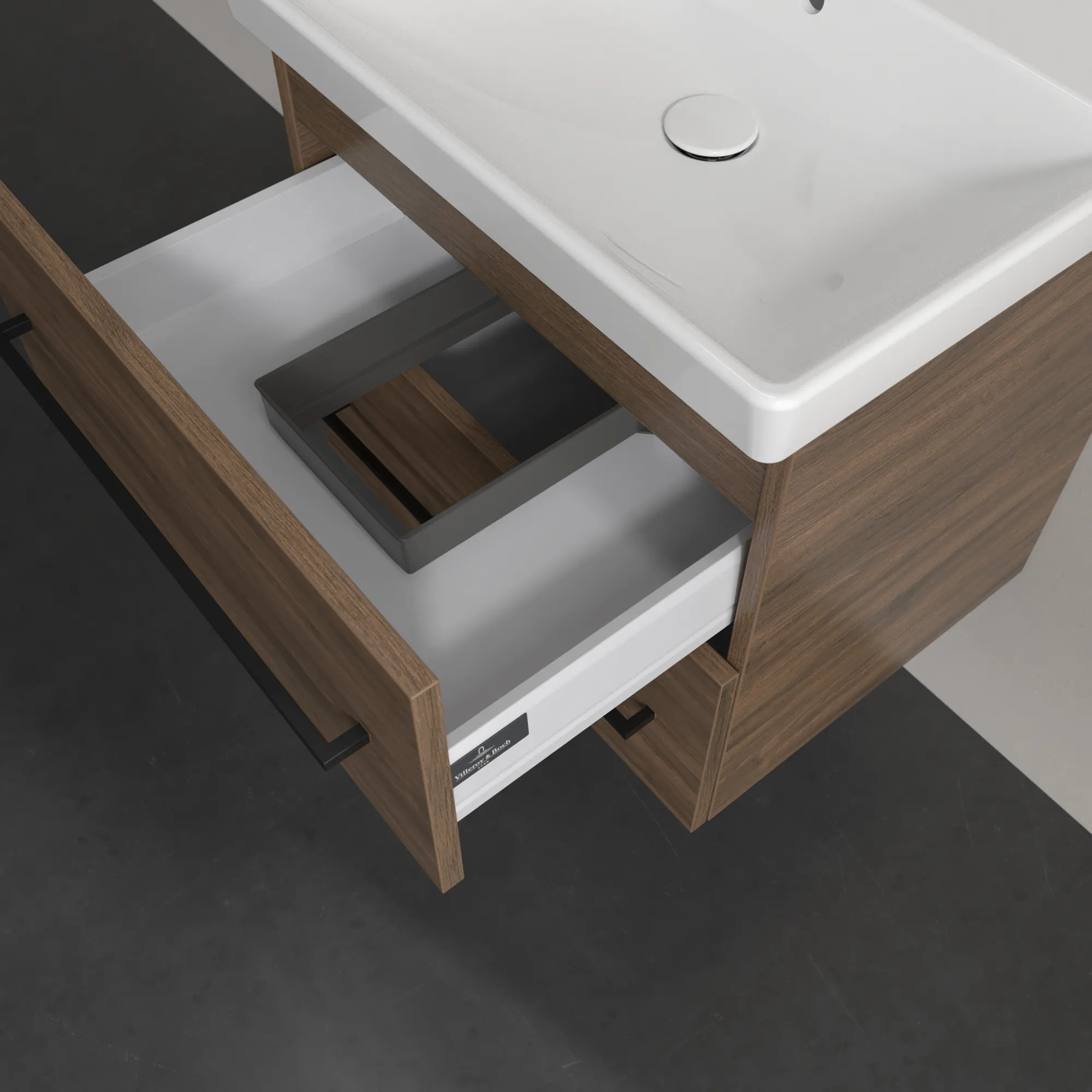Villeroy & Boch Waschbeckenunterschrank Avento, Arizona Oak, 576x514x450 mm, Eckig, 2 Auszüge, SoftClosing Villeroy & Boch Waschbeckenunterschrank Avento, Arizona Oak, 576x514x450 mm, Eckig, 2 Auszüge, SoftClosing