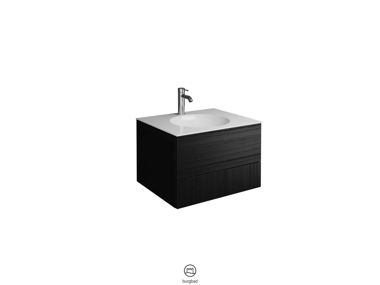 burgbad Coco HGL Waschtisch Set SFHR060 Mineralguss 505x606x406