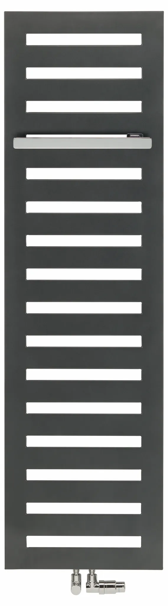 Zehnder Design-Hybridheizkörper „Metropolitan Bar“ für gemischten Betrieb mit eingebautem Heizstab und 50 mm-Mittelanschluss 50 × 154 cm in Titane (glänzend) Zehnder Design-Hybridheizkörper „Metropolitan Bar“ für gemischten Betrieb mit eingebautem Heizstab und 50 mm-Mittelanschluss 50 × 154 cm in Titane (glänzend)