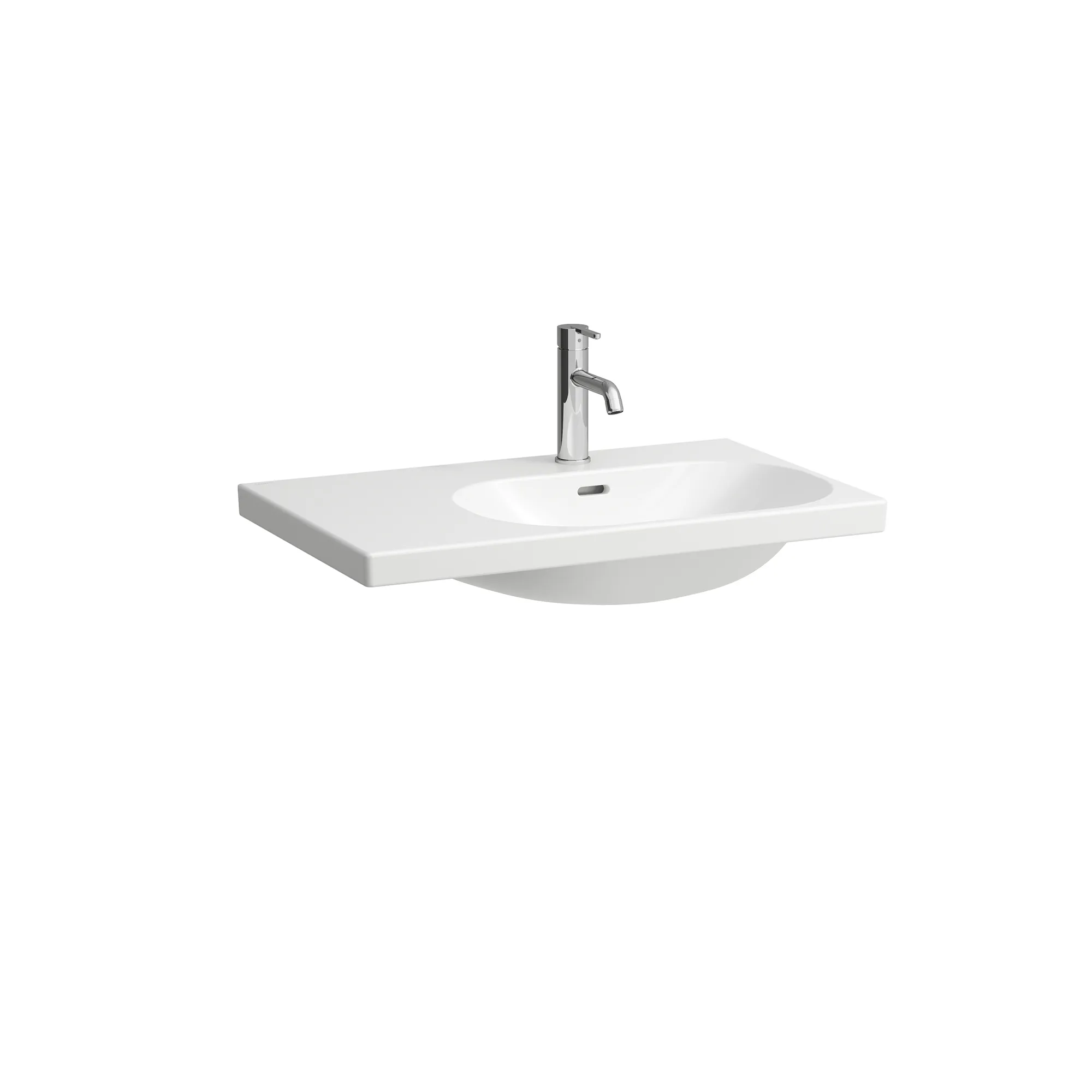 Waschtisch LUA 460x750x180 asymmetrisch Becken rechts 1 Hahnloch mit Überlauf weiß Waschtisch LUA 460x750x180 asymmetrisch Becken rechts 1 Hahnloch mit Überlauf weiß