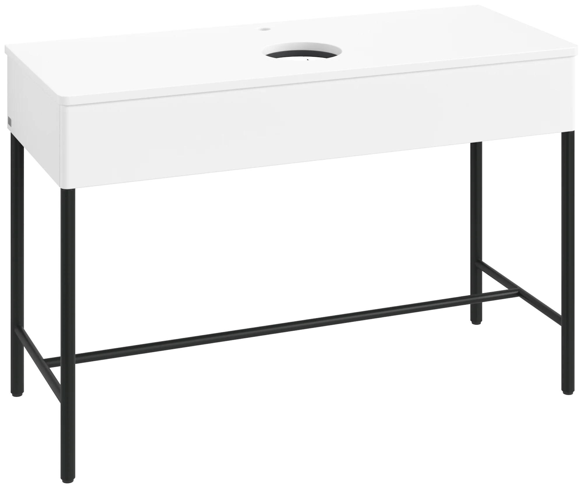 Villeroy & Boch Waschbeckenunterschrank Artis, Eckig White Matt Lacquer, 1200x782x500mm, Metallgestell, Push-to-open Funktion