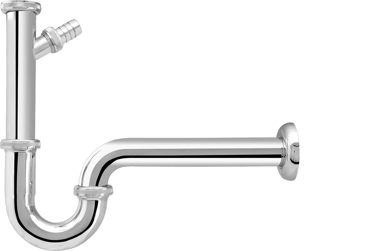 Röhrengeruchverschluss ″WAS″ 1 1/4″ x 32 mm ABS verchromt, Rosette D= 70 mm