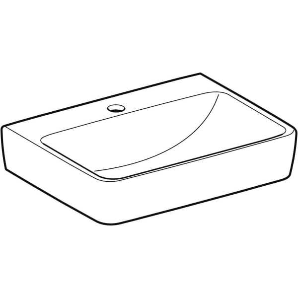 Wandwaschtisch „Renova Plan“, rechteckig 50 × 38 cm in weiß alpin