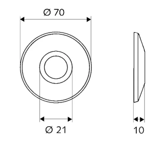Schubrosette Ø 70 mm
