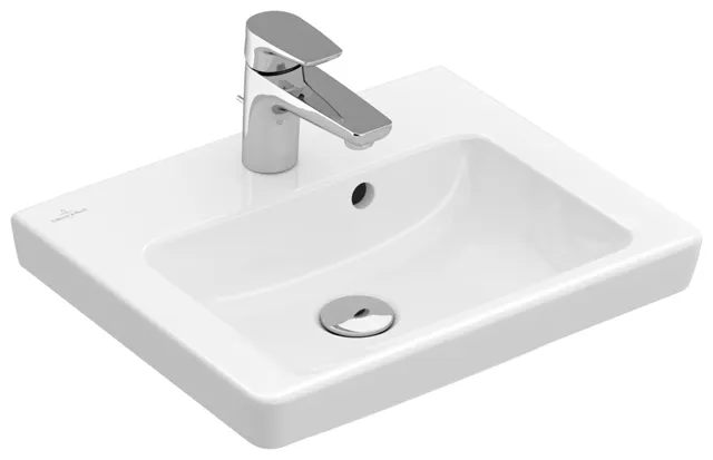 Villeroy & Boch Handwaschbecken für Montage mit Möbel „Subway 2.0“ 450 × 370 × 155 mm, mit Hahnlochbohrung, Hahnlochposition mittig, mit Hahnlochbank in Weiß Alpin Villeroy & Boch Handwaschbecken für Montage mit Möbel „Subway 2.0“ 450 × 370 × 155 mm, mit Hahnlochbohrung, Hahnlochposition mittig, mit Hahnlochbank in Weiß Alpin