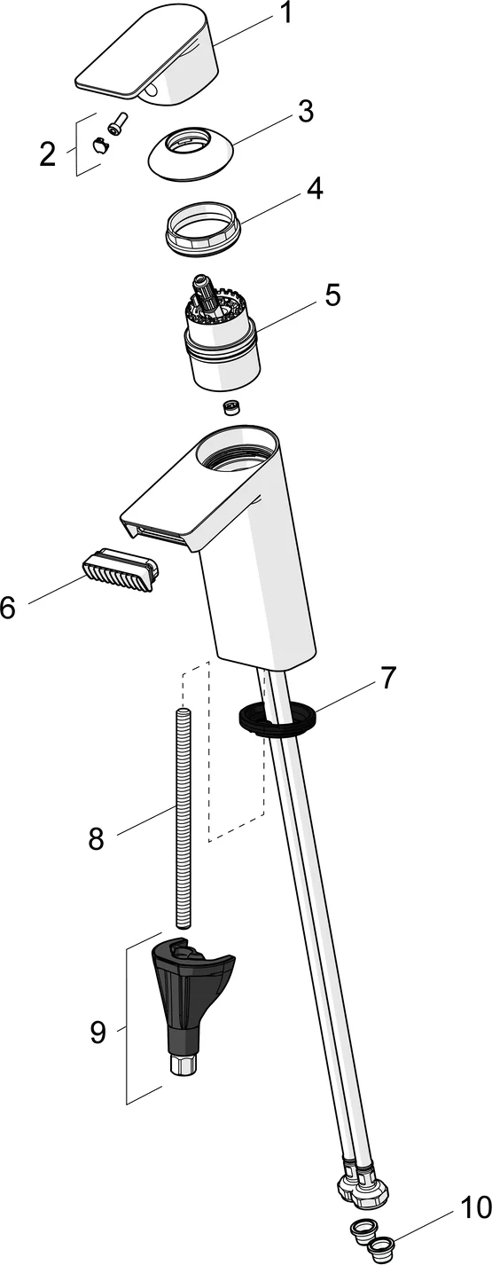 HansaSTELA Waschtischarmatur HansaSTELA 2021 Einhebelmischer Ausladung 144mm Chrom