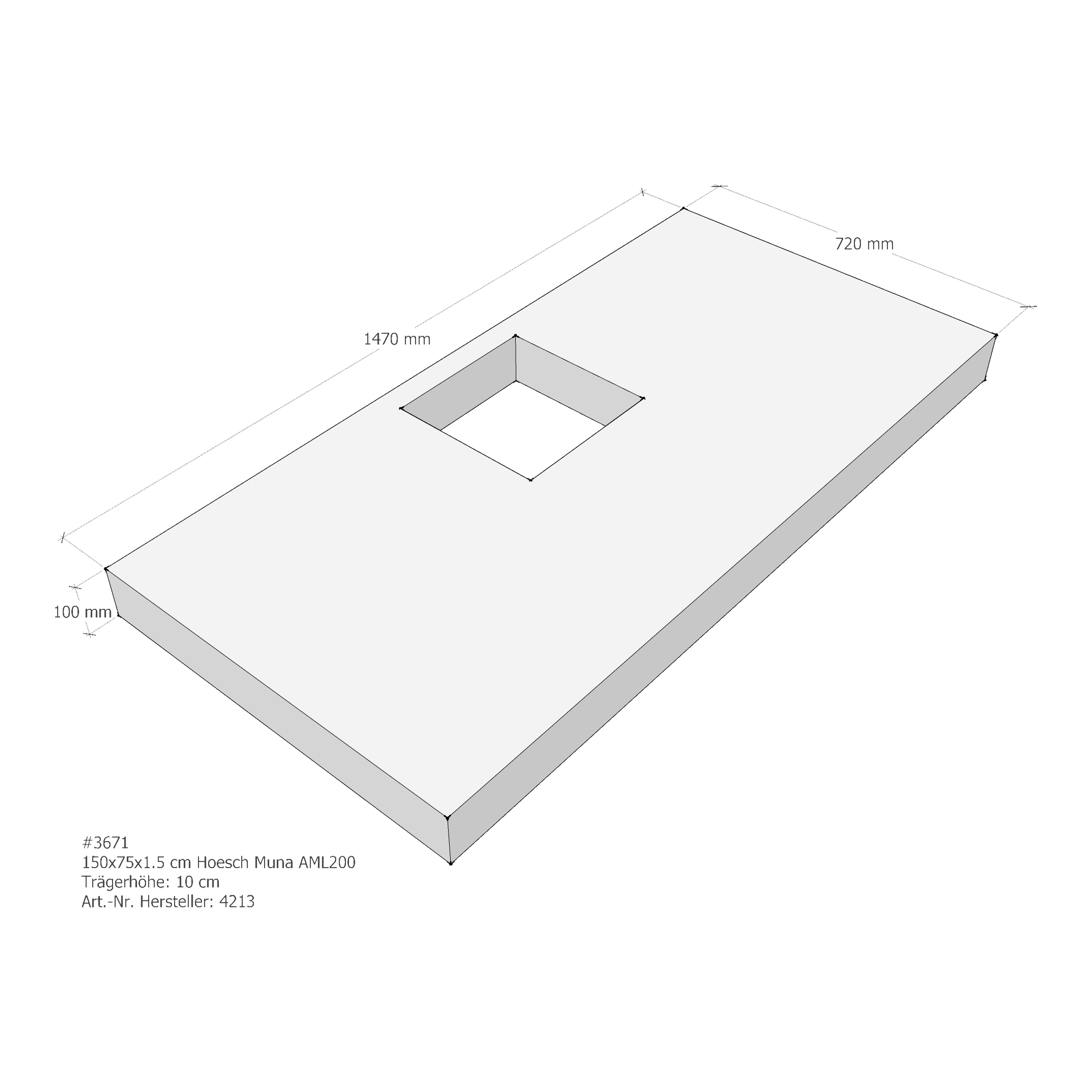 Duschwannenträger für Hoesch Muna 150 × 75 × 1,5 cm Breite: 75 cm / Länge: 150 cm Duschwannenträger für Hoesch Muna 150 × 75 × 1,5 cm Breite: 75 cm / Länge: 150 cm