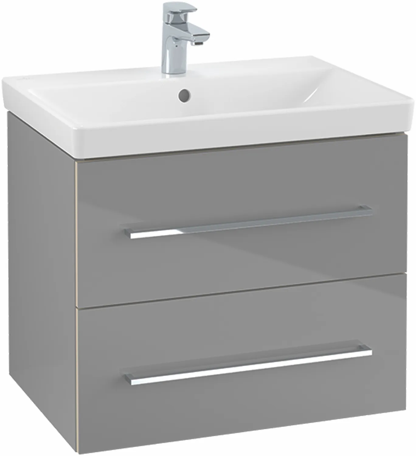 Villeroy & Boch Waschtischunterschrank „Avento“ für Schrankwaschtisch 58 × 51,4 × 45,2 × 45,2 cm Stone Oak, Soft Closing