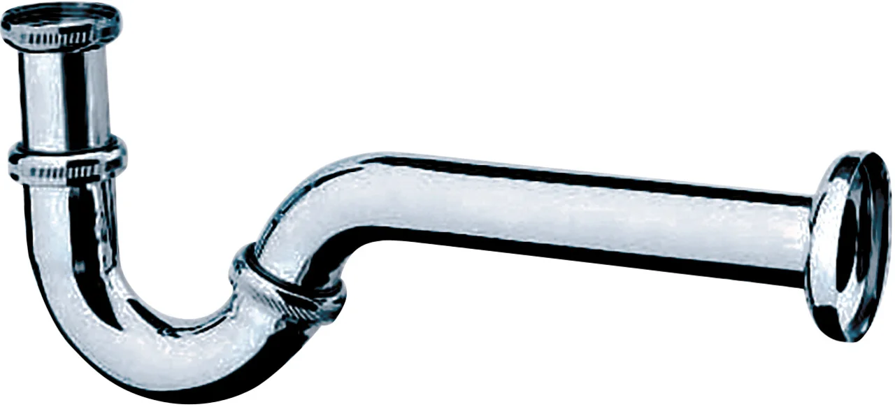 Hansgrohe Bidet-Röhrensiphon DN32 chrom, Verstellweg 30–55 mm, Wandabstand 275 mm, Stauwasserhöhe 50 mm, Anschluss G 11/4