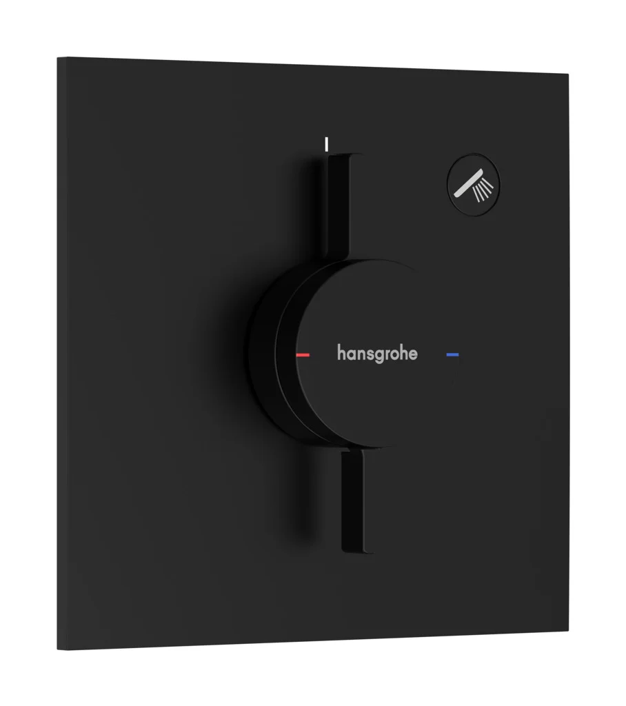 Hansgrohe DuoTurn E Mischer Unterputz, mattschwarz, 1 Verbraucher, maximale Durchflussmenge bei 3 bar: 29,5 l/min