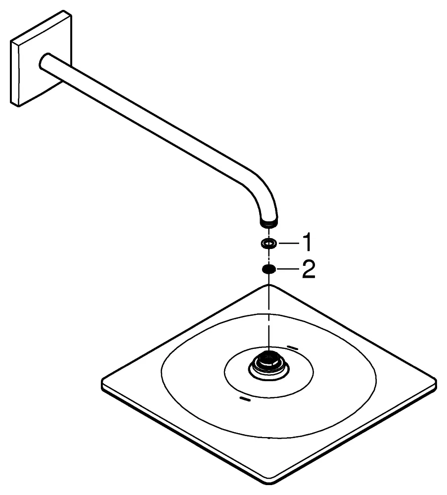 Kopfbrauseset Rainshower Mono 310 Cube 26564, Brausearm 422 mm, 1 Strahlart, 9,5 l/min Durchflusskonstanthalter Kopfbrauseset Rainshower Mono 310 Cube 26564, Brausearm 422 mm, 1 Strahlart, 9,5 l/min Durchflusskonstanthalter