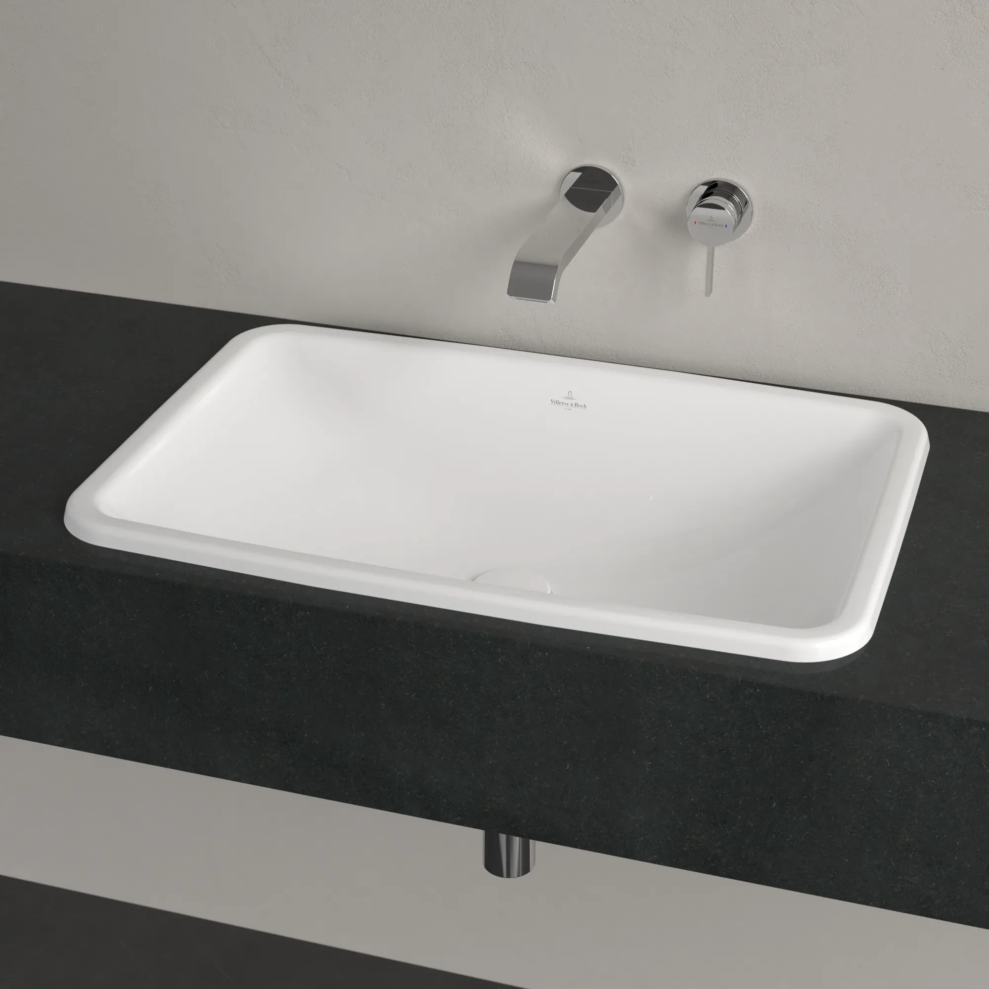 Villeroy & Boch Einbauwaschtisch aus TitanCeram „Loop & Friends“ ⌀ mm, ohne Hahnlochbohrung