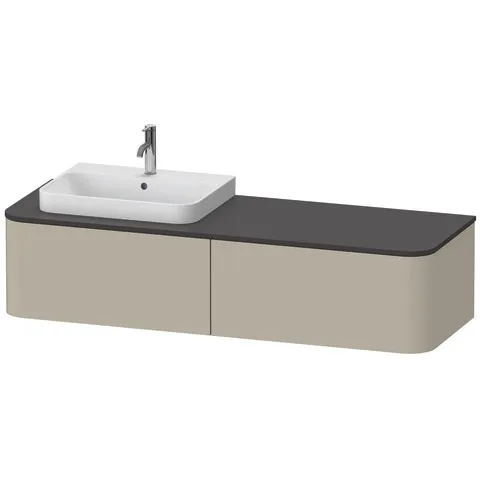 Duravit Waschtischunterschrank wandhängend „Happy D.2 Plus“ 160 × 35,4 × 55 cm, links