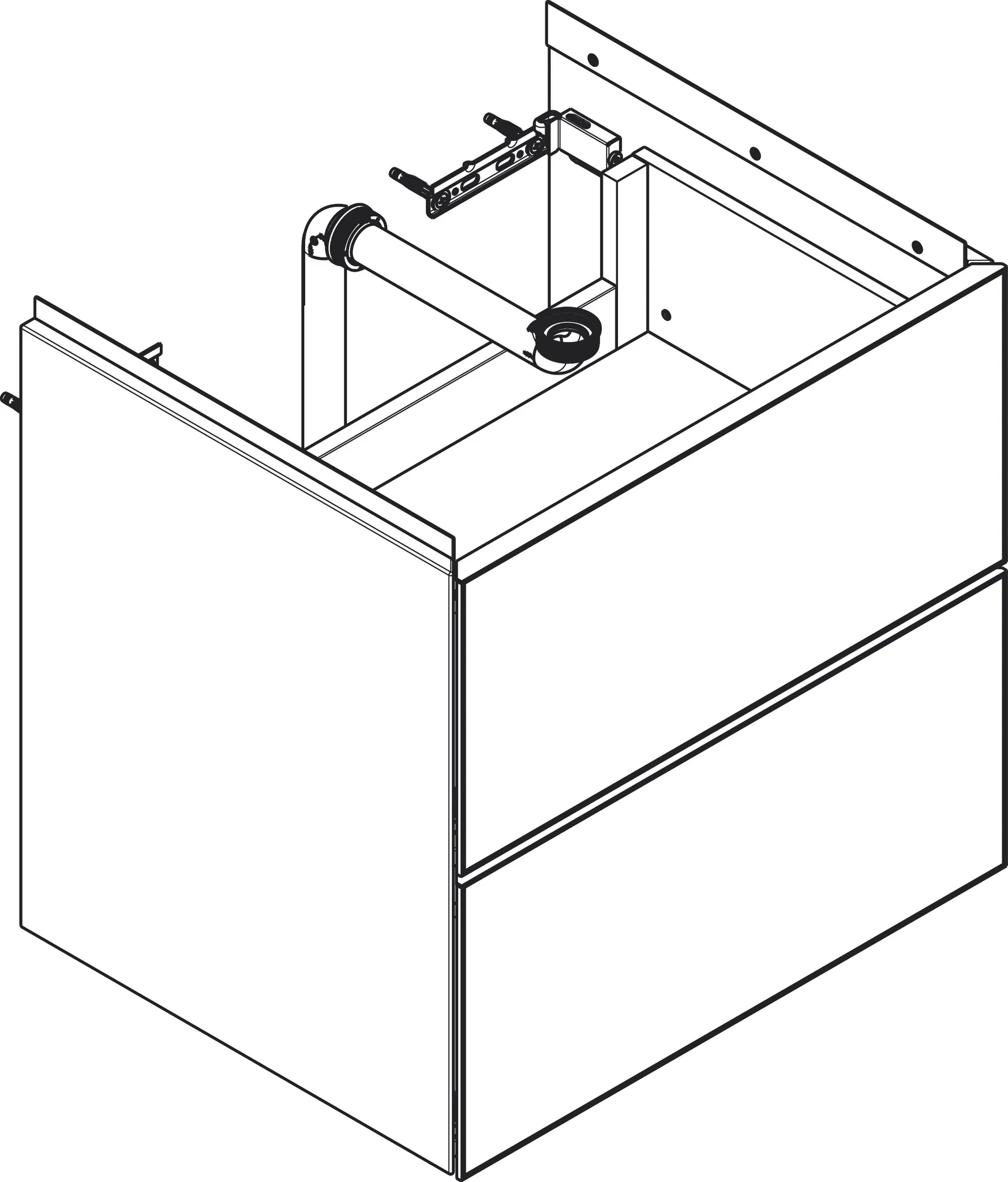 Xevolos E Waschtischunterschrank Mattweiß 580/475 mit 2 Schubkästen für Waschtisch Weiß Metallic Xevolos E Waschtischunterschrank Mattweiß 580/475 mit 2 Schubkästen für Waschtisch Weiß Metallic