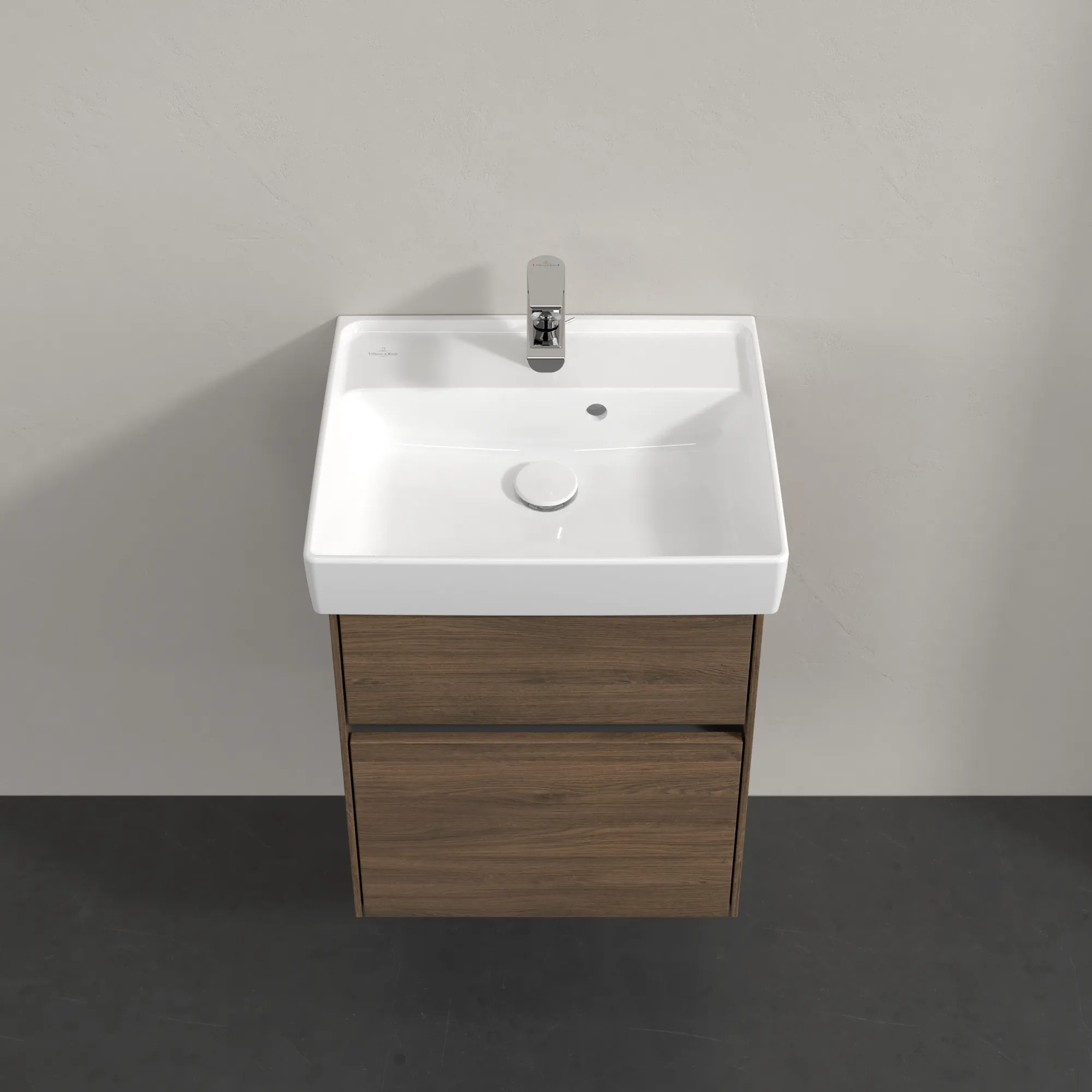 Villeroy & Boch Waschtischunterschrank „Collaro“ 460 × 546 × 374 mm Arizona Oak, für Becken mittig, ohne Beleuchtung