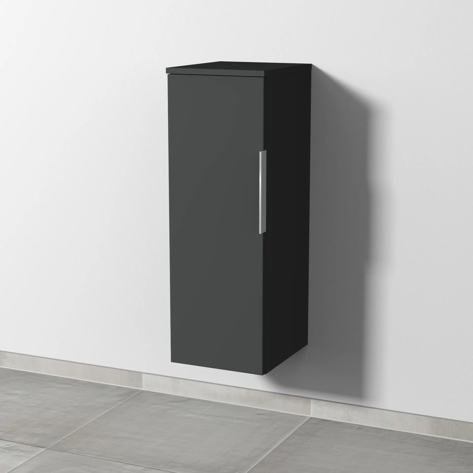 Sanipa Mittelschrank „3way“ 300 × 850 × 345 mm Anschlag links, in Graphit (matt), Anschlag links